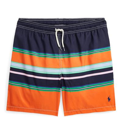 Older Boy's Navy Striped Swimming Trunks 