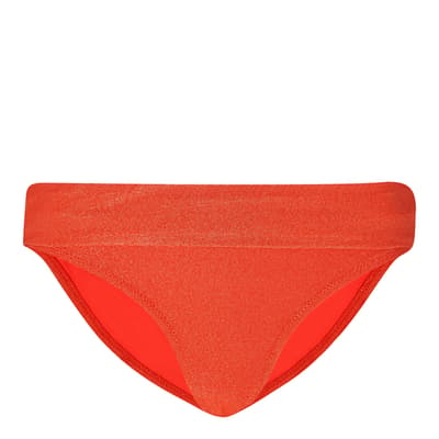 Red Fold Over Bikini Bottom