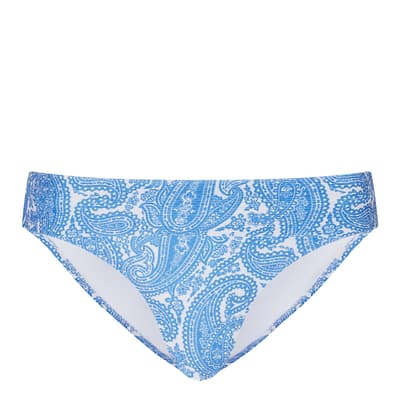 Blue Fold Over Bikini Bottom