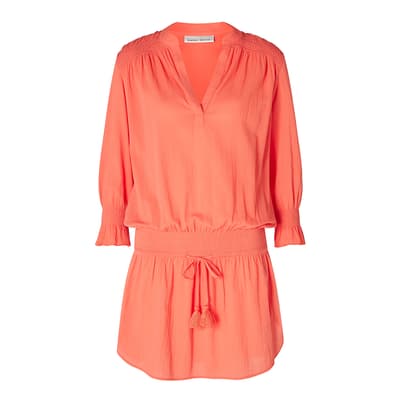 Coral Smocked Tunic