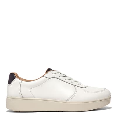 Urban White/Midnight Navy Rally Leather Panel Trainers