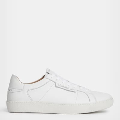 White Sheer Low Top Leather Trainers