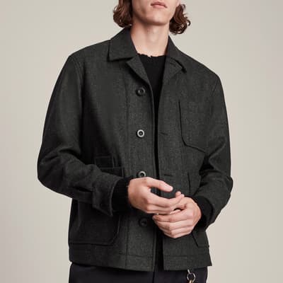 Charcoal York Button Wool Jacket