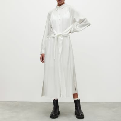 White Clanetta Midi Dress