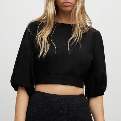 Black Asta Cropped Top