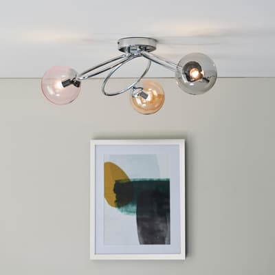 Nohoval 3 Ceiling Light Chrome