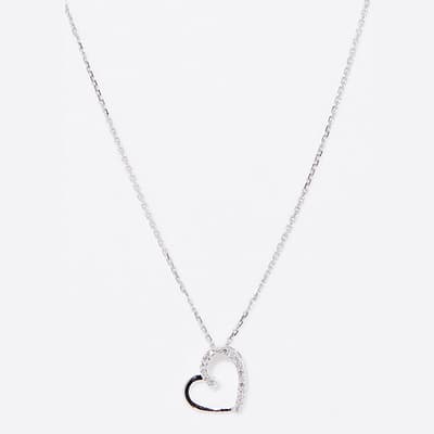 Silver Precious Heart Pendant Necklace
