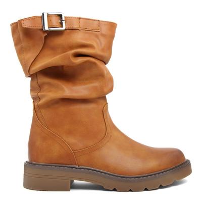 Tan Biker Ankle Boot