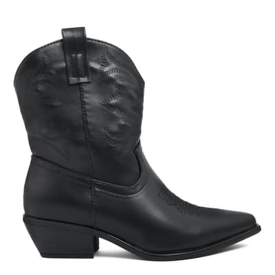 Black Western Ankle Boot