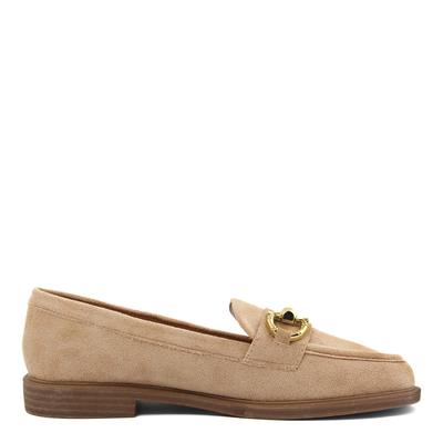 Beige Suede Loafer