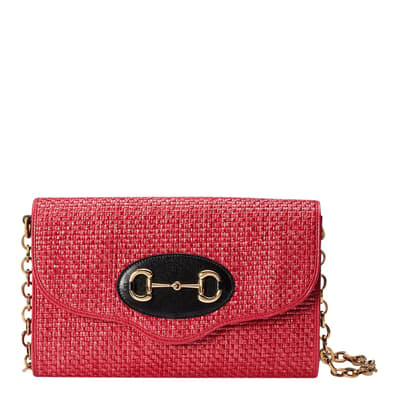 Gucci Horsebit Small Shoulder Bag In Red