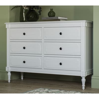 Casterton 6 Drawer Wide Chest, Ivory