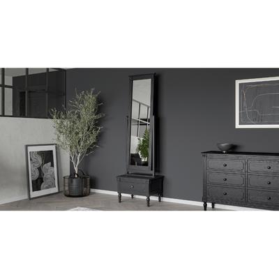 Casterton Storage Mirror, Black