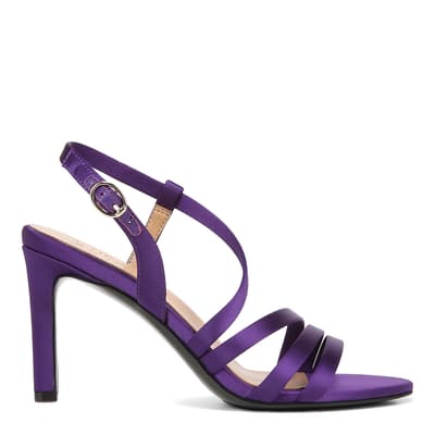 Purple Kimberly Satin Heeled Sandals