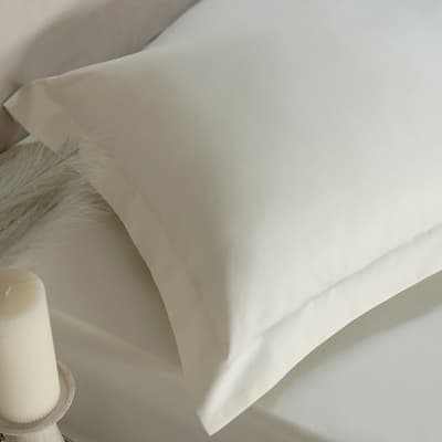 800TC Cotton Sateen Oxford Pillowcase, White