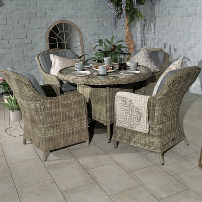 Wentworth 110cm Dining Set & 4 Imperial Chairs