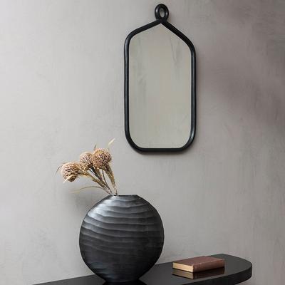 Leona Loop Top Square Wall Mirror, Rustic Aluminium