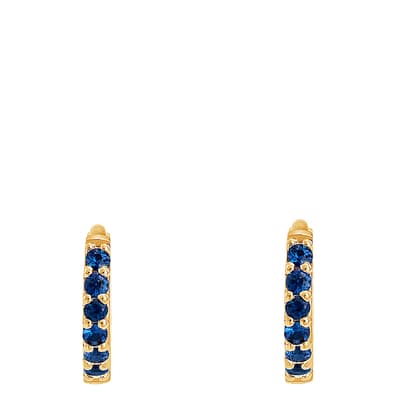 Gold Small Sapphire Lumiere Hoops