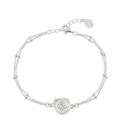 Silver Wild Rose Talisman Bracelet