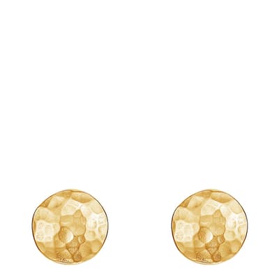 Gold Small Round Domed Disc Nomad Studs