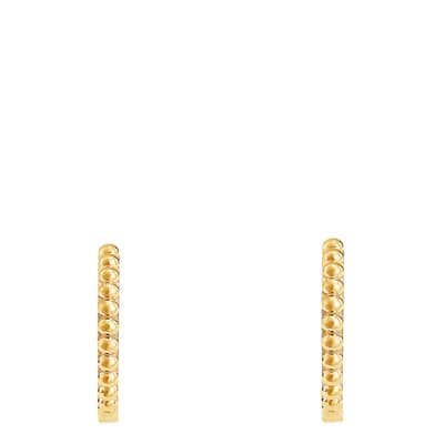 Gold Large Dotty Huggie Hoops
