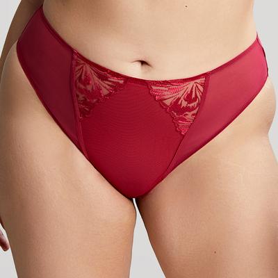 Red Jaida High Leg Brief