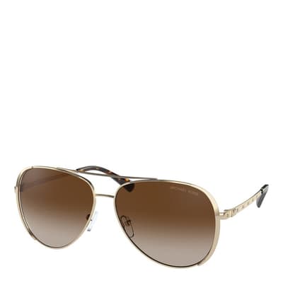 Women's Michael Kors Gold Sunglasses 60mm
