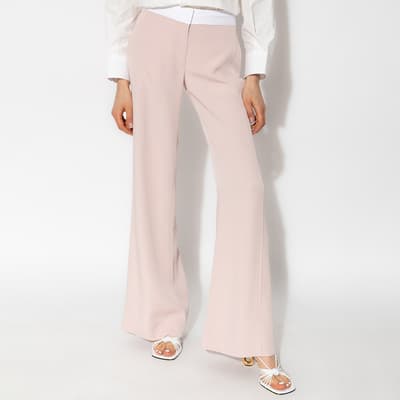 Pale Pink Wide Leg Trousers