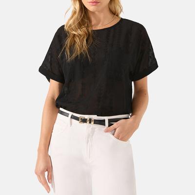 Black Button Through Blouse