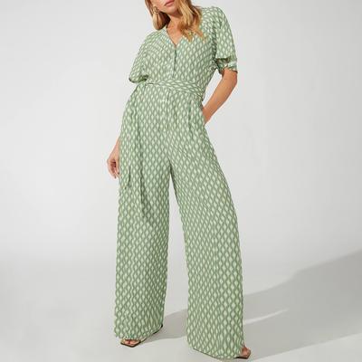 Green Diamond Printed Jumpsuit