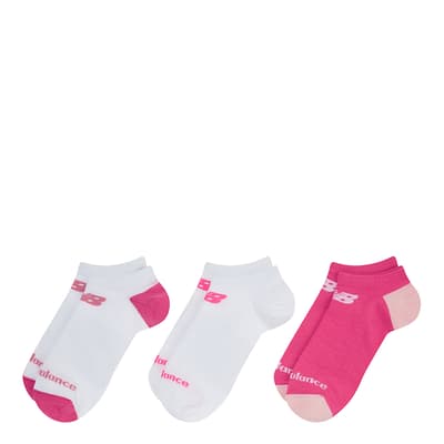 Pink No Show Sock 3 Pack