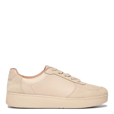 Beige Multi Rally Leather Suede Trainers