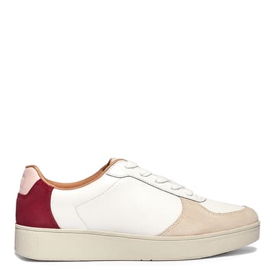 White/Red Multi Rally Leather Suede Trainers