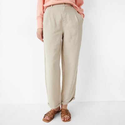 Beige Robin Relaxed Linen Blend Chinos