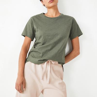 Khaki Cali Slub Cotton T-Shirt