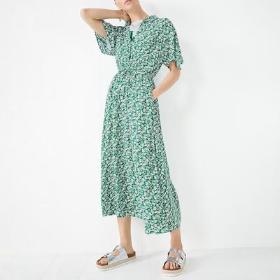 Green Ren Leaf Shirt Dress 
