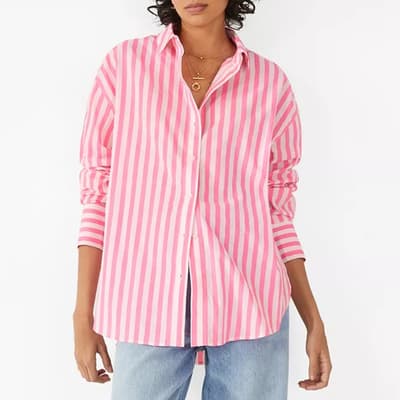 Pink Perry Stripe Cotton Shirt 