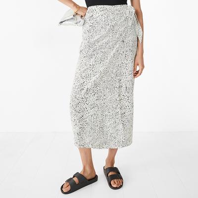 Ecru Ivy Tie Wrap Skirt