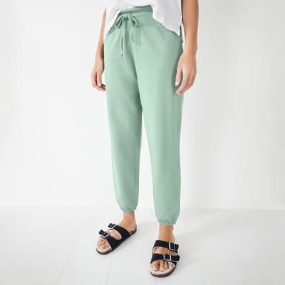 Sage Bude Relaxed Cotton Blend Joggers 