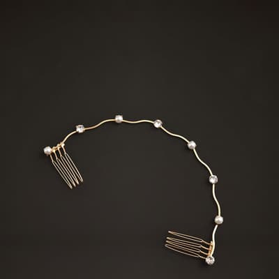 Gold Pearl Hair Accessory