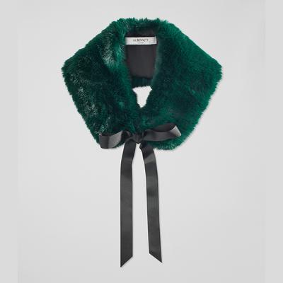  Green Faux Fur Scarf 