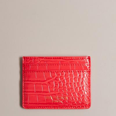 Coral Valanne Croc Effect Cardholder