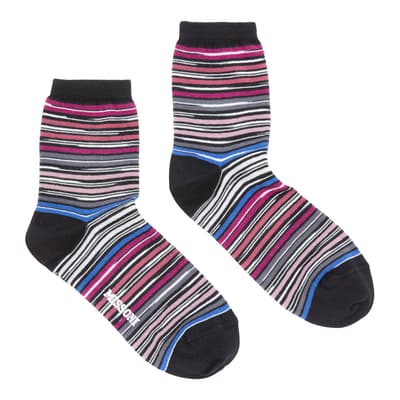 Multi Stripe Knitted Sock