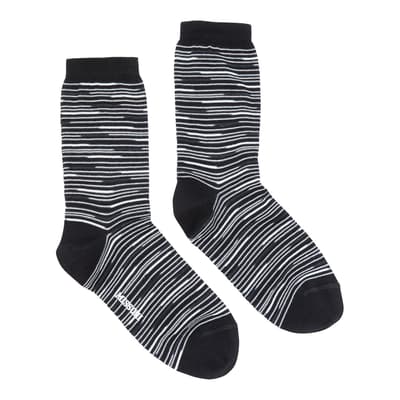 Black Stripe Knitted Sock