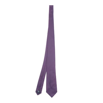Purple Chevron Woven Silk Tie