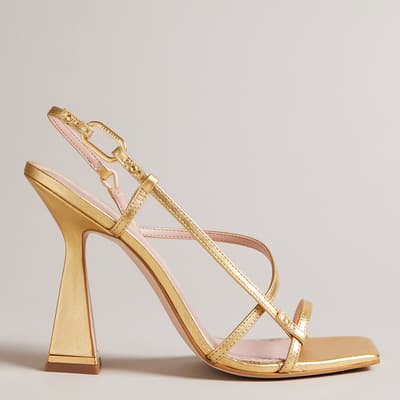 Gold Leather Cayena Heeled Sandal