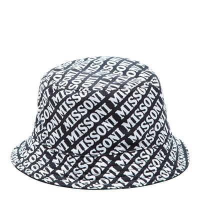 Black Logo Jersey Bucket Hat