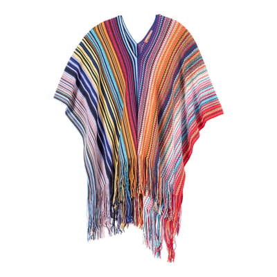 Multicolour Knitted Poncho