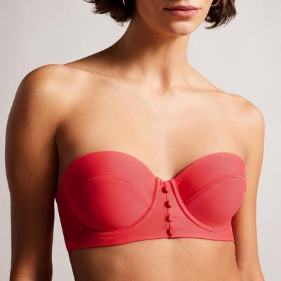 Coral Pink Cupped Bikini Top