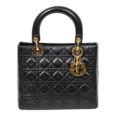 Black Medium Lady Dior Shoulder Bag